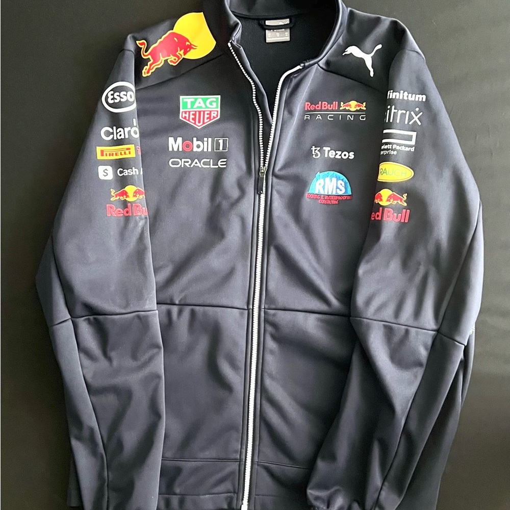Red Bull F1 Puma Men's Black Performance Racing Jacket